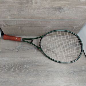 Prince Graphite Tennis Racket POG 110 Oversized 4 5/8 Leather Grip Black Green